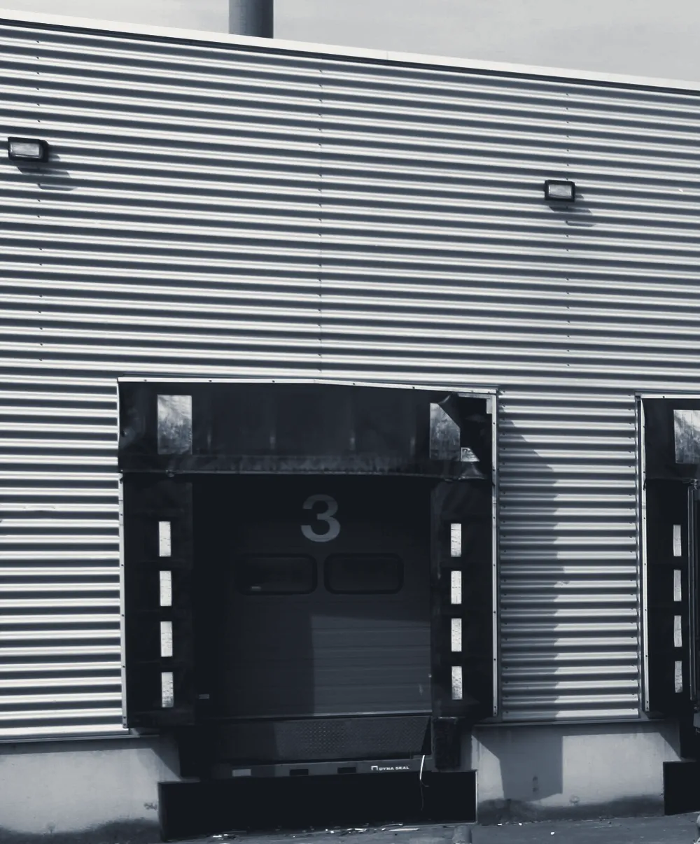 A loading dock door